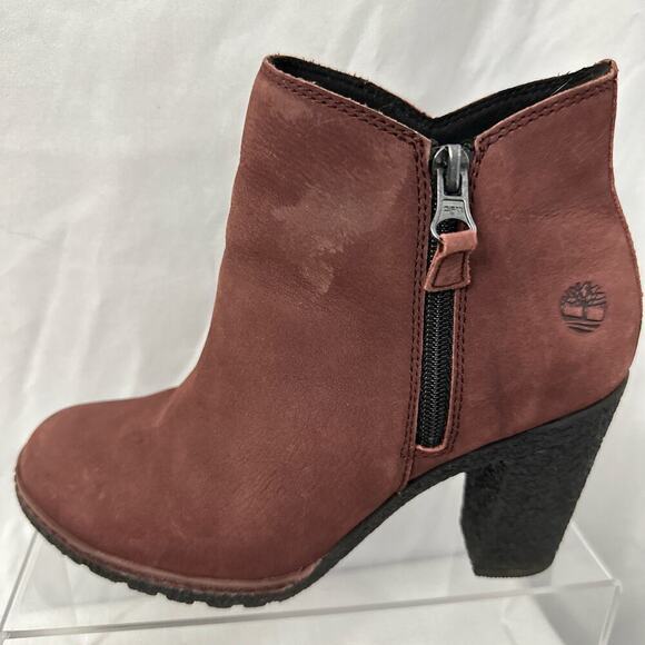 Timberland Tillston Booties Women's Size 6 Burgundy Ankle Boot - Picture 10 of 14